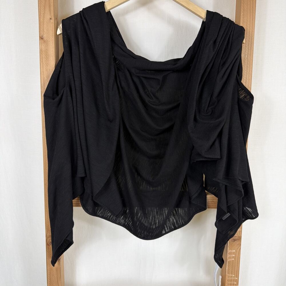 Eddie Bauer Black Shrug Zip Pocket #1331 Size One Size - Picture 1 of 4